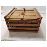 Vintage Wood Egg Crate with original inserts