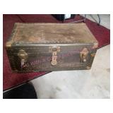 Antique Military Travel Trunk Steam Punk Style