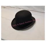 Vintage Portis Black Bowler Derby Hat