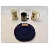 Hamms Beret, Coors & Pabst Vintage Mugs