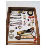 Gold Tone Filigree Jeweled Pen Set, Advertising