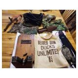 Rifle Rest, Camo Net Masks, straps, Leather