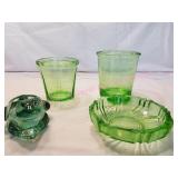 Antique D&B Vaseline Uranium Glass beater jar