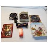 Japanese Trinket Trays, Wood Plates,