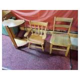 2 Childrens Chairs & Heart Shape Table