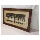 Vintage Picture with Tiger Wood Frame