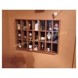 20 Miniature Clock Collectibles & Display Case