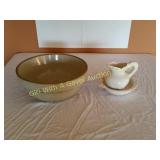 Primitive Stoneware Pottery Bowl