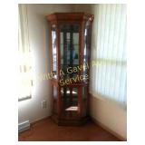 Lighted Two Tier Curio Cabinet