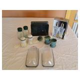 Mikasa Salt/Pepper, Green Onyx Style Egg Cups