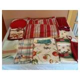 Red & Apple Kitchen Linens (some new)