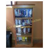 Glass Display Case w/all VHS Tapes
