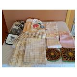 Variety Kitchen Linens, Pink, Cow Oven Mitts, etc
