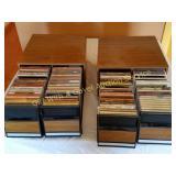 2 Lightwood Cd Holders Full of Cd