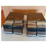 2 Darkwood CD Holders Full of CD