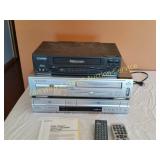 3 Sony, Emerson, & Sylvania DVD/VHS Players