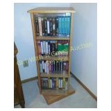 Two Sided Swivel Display Case w/Vhs Tapes