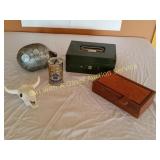 Pabst Coin Bank, Mini Cash Box, Wood Box, Bank