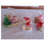 Xmas Soaps, & Basket