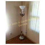 Antique Floor Lamp & Shade