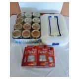 Canning Jars, Flatware, Cake Carrier