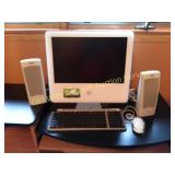 Apple I-Mac Computer Monitor, Keyboard, Speakers