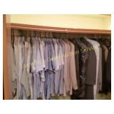 Closet Full of Mens Clothing, Lots of Khaki Docker