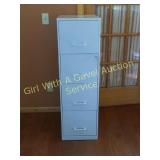 4 Drawer Tan File Cabinet W/Key #2