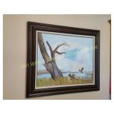 1980 Ducks  Oil on Canvas by Don Wagner