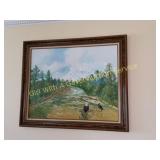 Eagle Oil on Canvas by Don Wagner