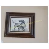 Hunting Dog Framed Print by Don Wagner