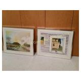 Sunset & Bird on Sill by Don Wagner Framed Prints