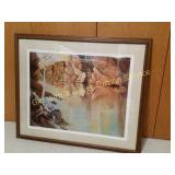 Eagle on River Framed Print by Don Wagner