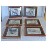 6 Framed Misc. Wildlife Art -Wagner