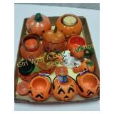 Halloween Pumpkin Candy Cups, Candles, Etc