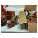 Xmas Decorations, Sleigh, Basket, Candles Bell