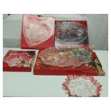 Xmas Glass Serving Trays In Box