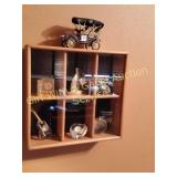 7 Miniature Clock Collectibles w/Display Case