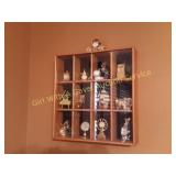 13 Miniature Clock Collectibles & Display Case