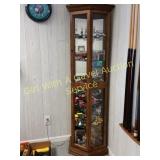 Corner Curio Lighted Cabinet