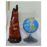 Polished Driftwood Clock & Globe