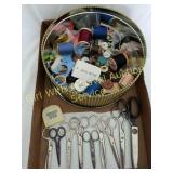 Buttons, Scissors, Sewing Items
