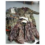 Camo Hunting Jackets, Pants, Bibs (Sizes in pic)