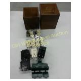 Electrical Outlets, Breakers, wood Boxes