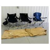 Coleman Camp Chairs, Mac Chair, Tarp