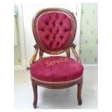 Balloon Back Victorian Parlor Chair Circa 1870