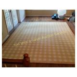 Yellow & White Plaid Area Rug
