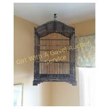 Bamboo w/Tin Bottom Pottery Barn Bird Cage