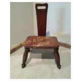 Vintage Handle Back Step Stool