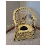 Antique Childs Wicker Potty Chair